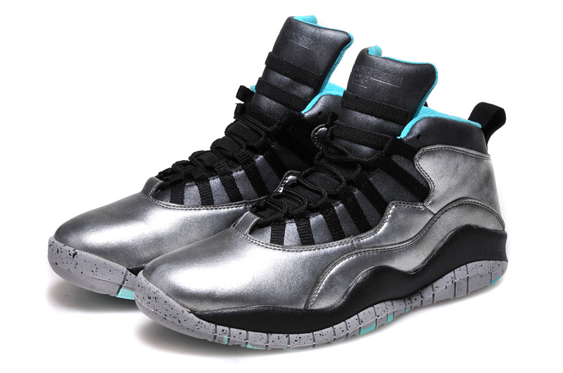 2015 Air Jordan 10 Retro Bulls Over Broadway Silver Black Blue Shoes - Click Image to Close